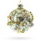 Exquisite Jeweled Flowers Adorning Glass Ball Christmas Ornament